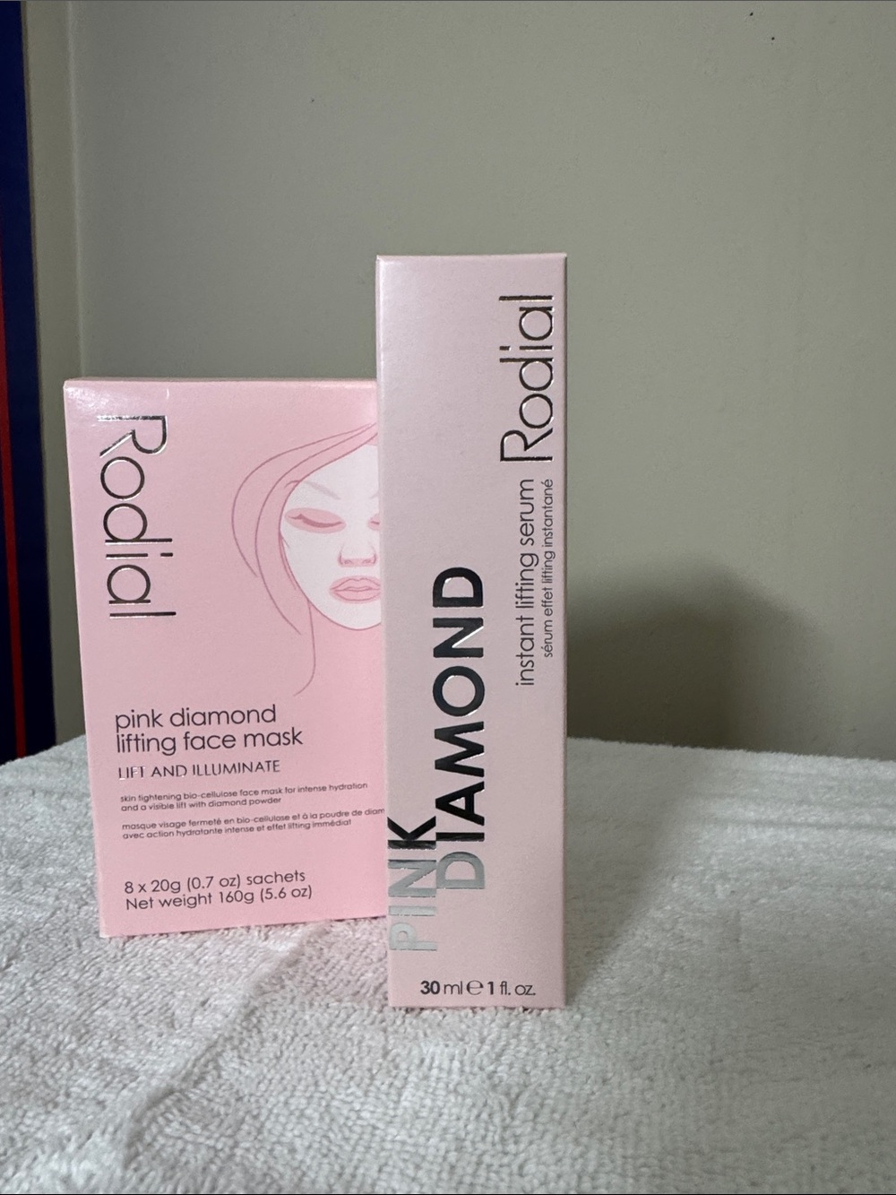 Rodial Pink Diamond Lifting Mask & Instant Serum Duo.   Never Opened.